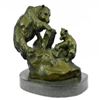 Image 1 : Mother Bear and Cub Bronze Sculpture