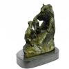 Image 2 : Mother Bear and Cub Bronze Sculpture