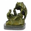 Image 3 : Mother Bear and Cub Bronze Sculpture