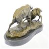 Image 3 : Elk Deer Bronze Sculpture on Marble Base Statue