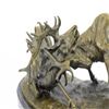 Image 7 : Elk Deer Bronze Sculpture on Marble Base Statue