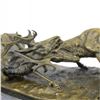 Image 8 : Elk Deer Bronze Sculpture on Marble Base Statue