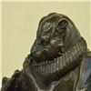 Image 2 : Black Panther Attacking Alligator Bronze Sculpture