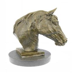 Horse Bust Bronze Sculpture