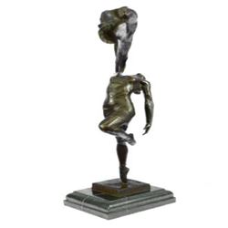 Art Deco Ballerina Dancer Bronze Sculpture