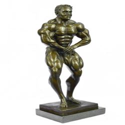 Hulk Trophy Sport Body Building Bronze Sculpture