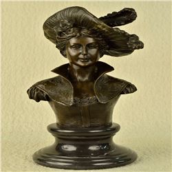 Sexy Female Bust Bronze Sculpture