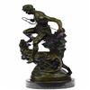 Image 1 : Man Defends himself against Lion Bronze Sculpture