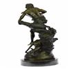 Image 2 : Man Defends himself against Lion Bronze Sculpture