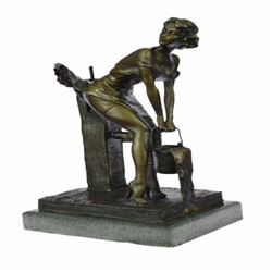 Wells Got Her Skirt Exposing Her Toosh Bronze Sculpture