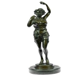 Nude Bronze Sculpture on Marble Base Statue