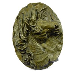 Wall Mount Horse Head Bronze Sculpture