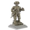 Image 1 : Pirate With Jewelry Chest and Sword Bronze Sculpture