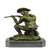 Image 3 : Cowboy With Gun Bullet Rifle Shooting Range Bronze Sculpture
