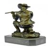 Image 4 : Cowboy With Gun Bullet Rifle Shooting Range Bronze Sculpture