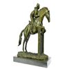 Image 2 : Female Jockey Jumps Bronze Sculpture