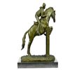 Image 3 : Female Jockey Jumps Bronze Sculpture