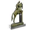 Image 4 : Female Jockey Jumps Bronze Sculpture
