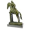 Image 5 : Female Jockey Jumps Bronze Sculpture