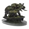 Image 1 : Mother and Child African Elephant Animal Kingdom Barye Bronze Sculpture Statue
