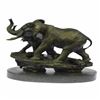 Image 3 : Mother and Child African Elephant Animal Kingdom Barye Bronze Sculpture Statue