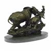 Image 5 : Mother and Child African Elephant Animal Kingdom Barye Bronze Sculpture Statue