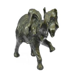 African Elephant Bronze Sculpture