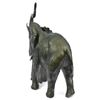 Image 4 : Elephant with Baby Wildlife Bronze Sculpture on Marble Base Statue