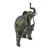 Image 5 : Elephant with Baby Wildlife Bronze Sculpture on Marble Base Statue