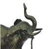 Image 6 : Elephant with Baby Wildlife Bronze Sculpture on Marble Base Statue