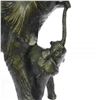 Image 7 : Elephant with Baby Wildlife Bronze Sculpture on Marble Base Statue