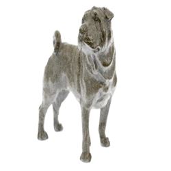 Shar Pei Dog Bronze Sculpture