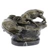 Image 5 : Art Deco Hot Cast two Fighting Rams Mascot Bronze Sculpture