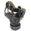 Image 7 : Art Deco Hot Cast two Fighting Rams Mascot Bronze Sculpture