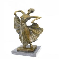 Dancer Bronze Sculpture on Marble Base State