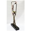 Image 2 : Two Love Bird with Flowers on a Tree Branch Bronze sculpture