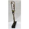 Image 3 : Two Love Bird with Flowers on a Tree Branch Bronze sculpture