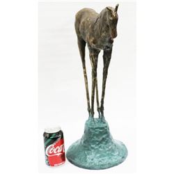 Abstract Modern Art Mid Century Horse Bronze Sculpture