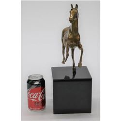 Horse Bronze on Marble Base Sculpture