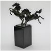 Image 2 : Two Running Horses Bronze Sculpture