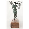 Image 4 : Two Running Stag Reindeer Bronze Statue