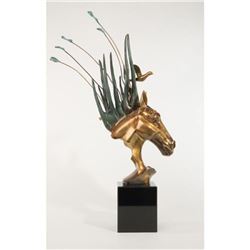 Stunning Horse Head Bust Bronze Sculpture
