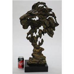 Abstract Modern Art Mountain Lion Bronze Sculpture