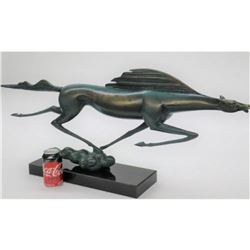 Modern Art Abstract Sleek Horse Bronze Sculpture