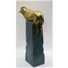 Image 1 : Abstract Modern Art work Sitting Stallion Bronze Sculpture
