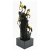 Image 6 : handmade Animal Edition Four Galloping Horses Mustangs Bronze Sculpture