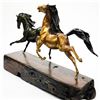 Image 2 : Two Galloping Horses Hand Painted Bronze Sculpture