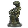 Image 1 : Sweet Young Nude Boy with a Jug of water Bronze Sculpture
