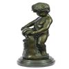 Image 9 : Sweet Young Nude Boy with a Jug of water Bronze Sculpture