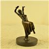 Image 1 : Dancer Lady Bronze Sculpture on Marble Base Statue